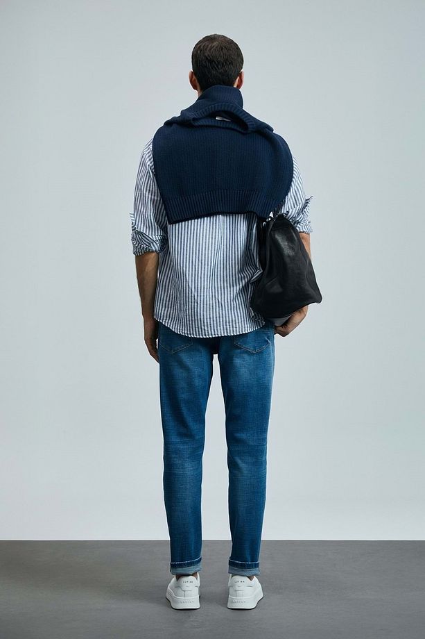 111200202 Gerardo Smart Jean Erkek Pantolon Regular Fit Erkek Kot Pantolon MAVİ - 7