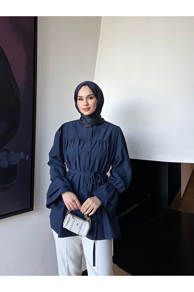 Poplin Gömlek Lacivert - 3