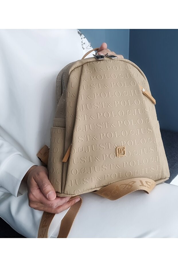 حقيبة ظهر نسائية مطبوعة من JUST POLO مكونة من 9 أقسام