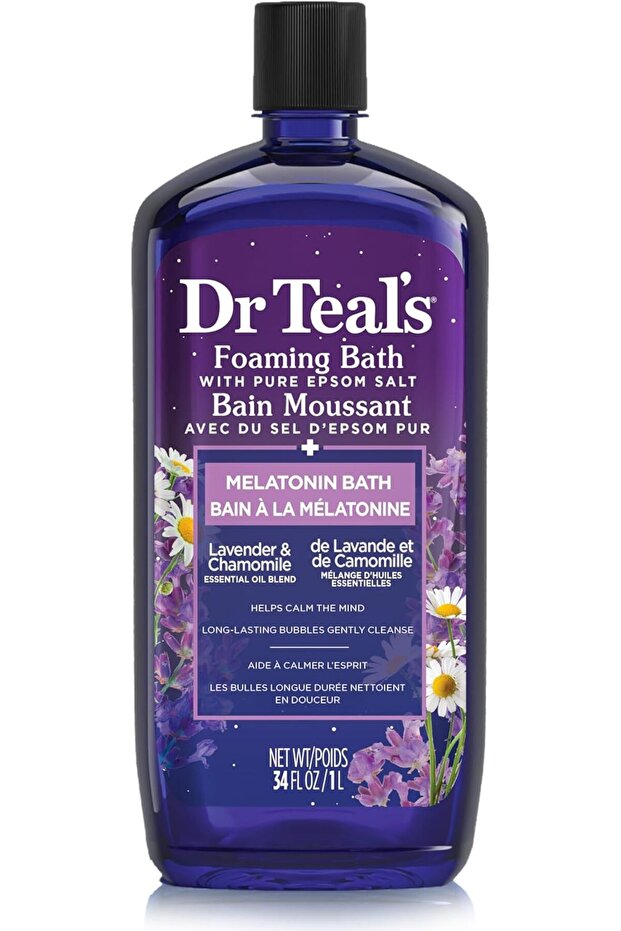 Dr Teal's Foaming Bath Sleep with Melatonin 1000ml. Packaging May Vary