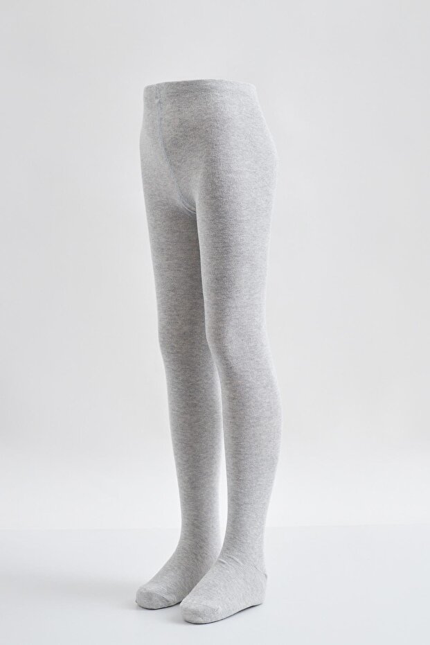 Cotton children's pantyhose gray melange