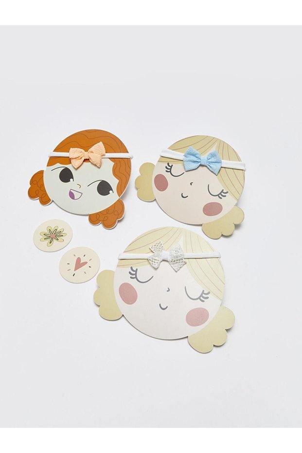 Bow Detailed Baby Girl Headband Set of 3 (S3)