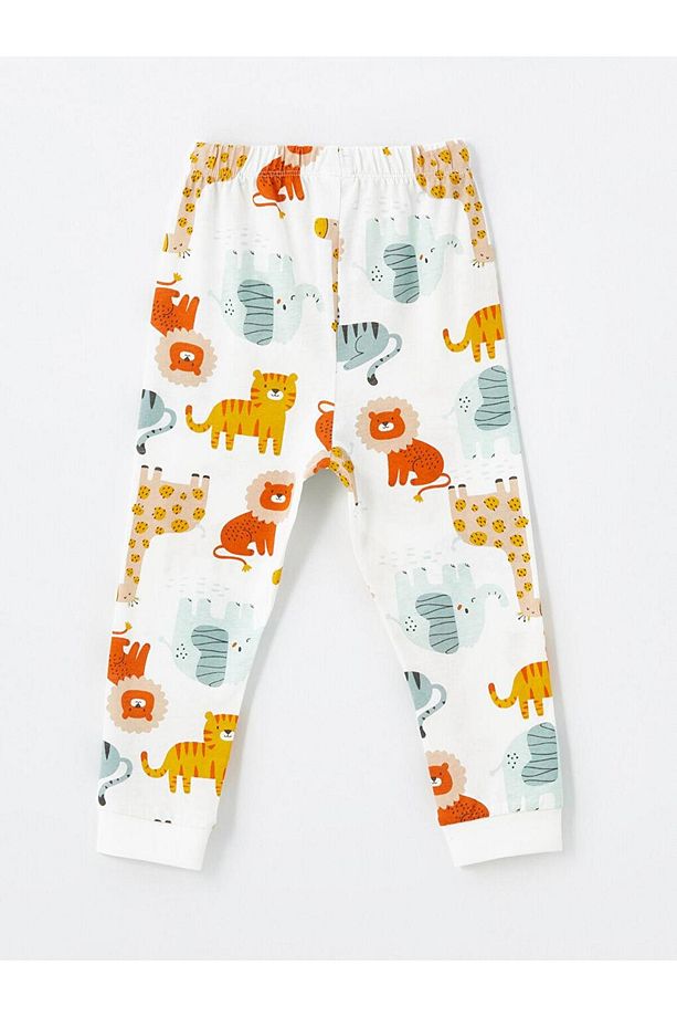 Bisiklet Yaka Uzun Kollu Baskılı Erkek Bebek Pijama Takımı (W4) - 7