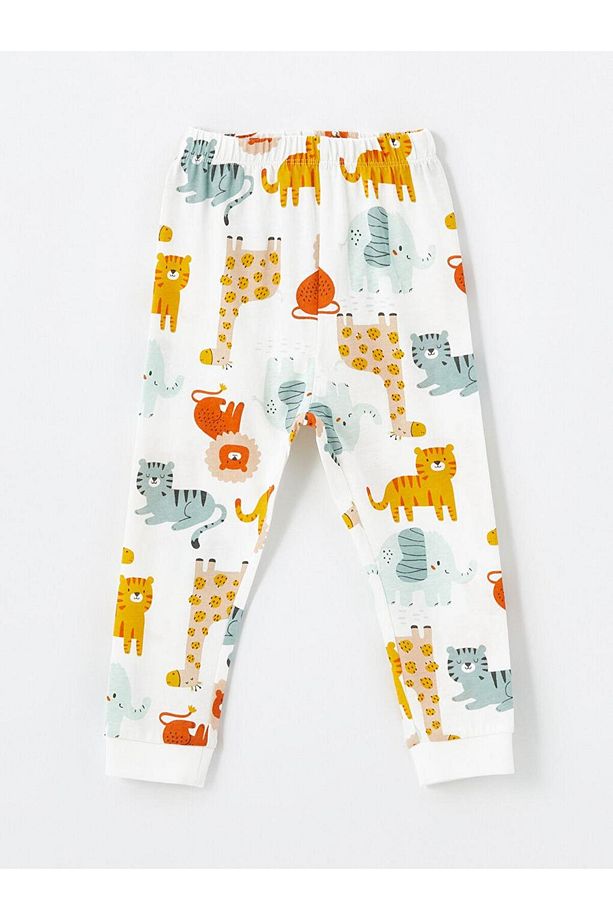 Bisiklet Yaka Uzun Kollu Baskılı Erkek Bebek Pijama Takımı (W4) - 5