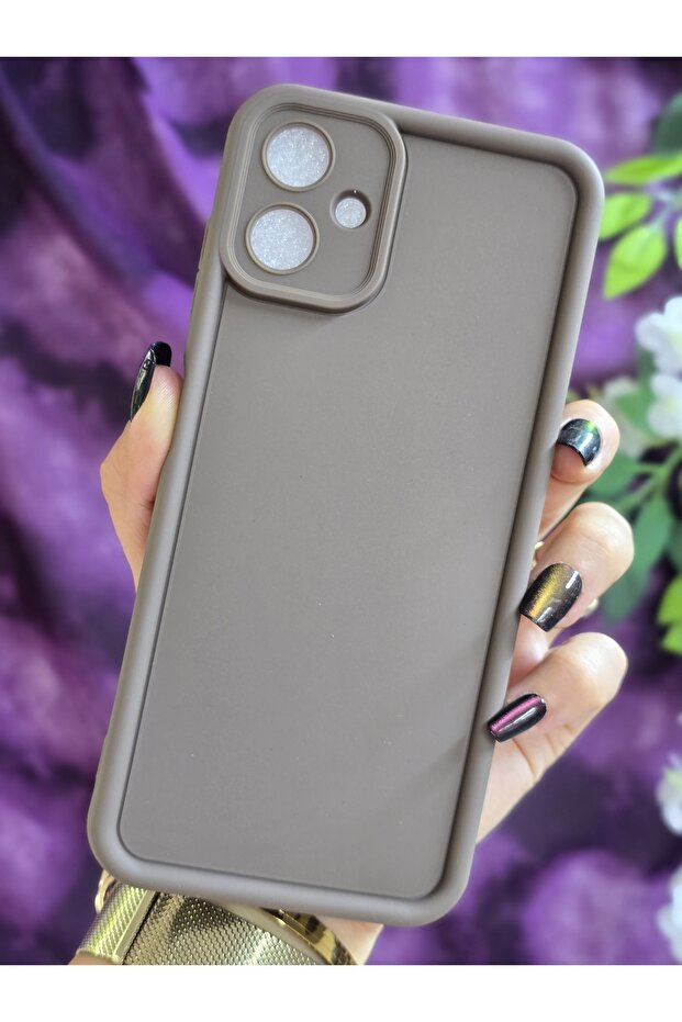 Samsung Galaxy A04 Compatible Shockproof Matte Brown Case with Corner Support - 3