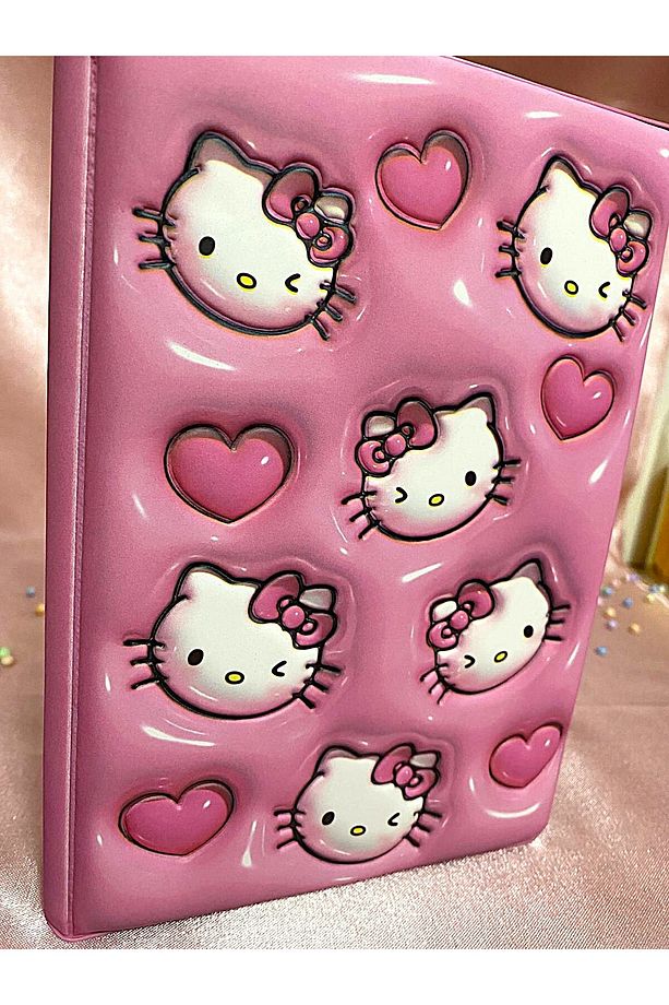 Hello Kitty Kabartmalı Yumuşak Kapak Defter - 4