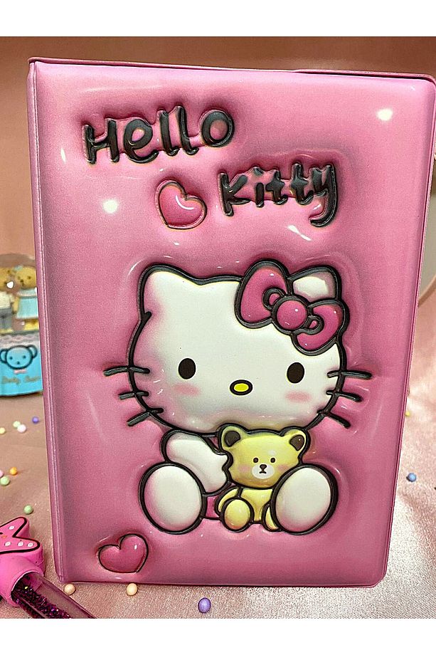 Hello Kitty Kabartmalı Yumuşak Kapak Defter - 3