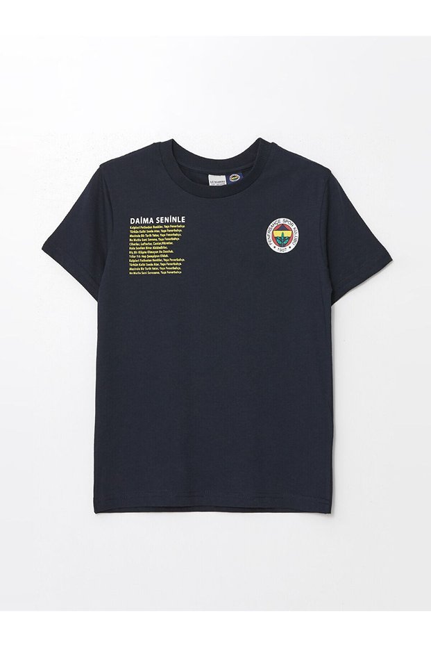 Fenerbahçe Printed LCW Kids Boys T-Shirt - Crew Neck, Short Sleeve