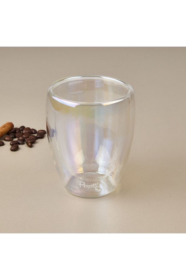 Colors Çift Cidarlı Bardak - Şeffaf - 350 ml - 2