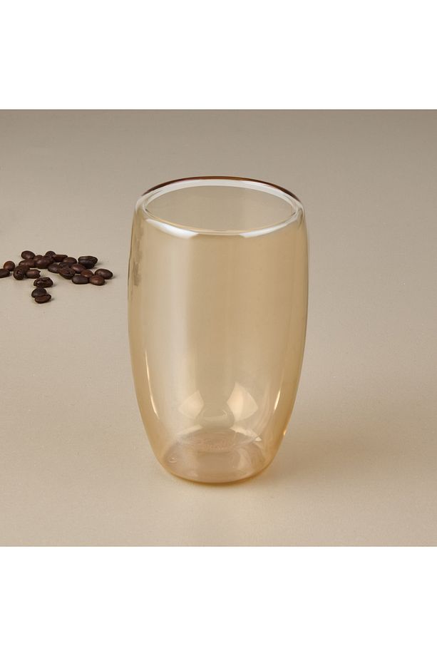 Çift Cidarlı Latte Bardağı - Amber - 450 ml - 2