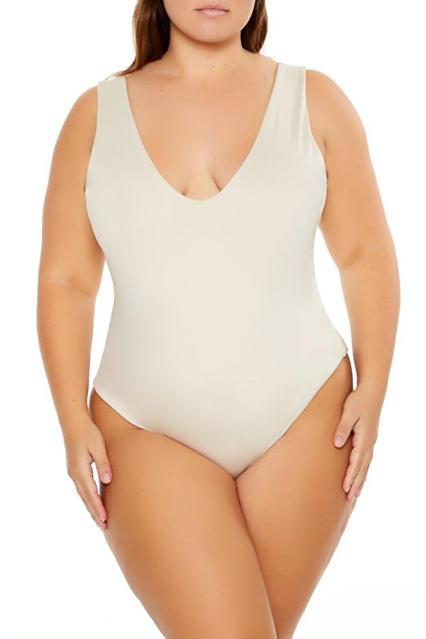 Plus Size Şekillendirici Bodysuit - 1