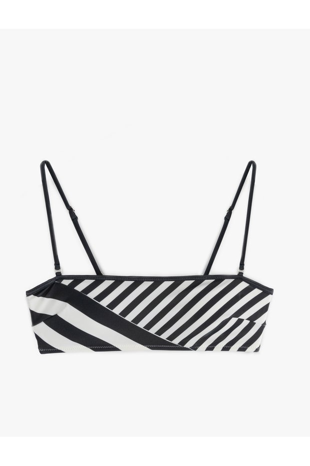 Striped Strapless Bikini Top