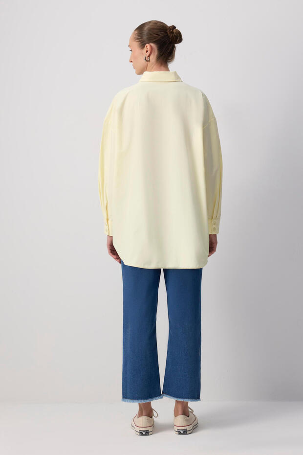 OVERSİZE FİT POPLİN GÖMLEK - 7