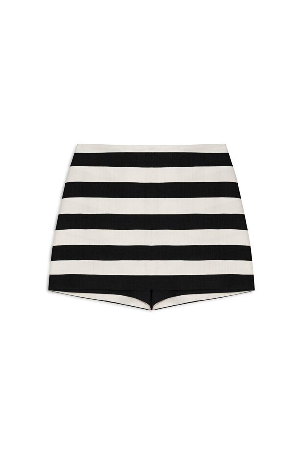 ÇİZGİLİ ŞORT ETEK - 3