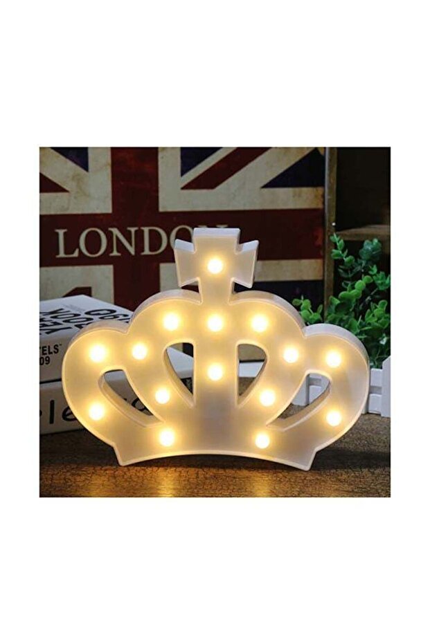 15-Pieces LED Crown Model Night Light Warm Yellow 29x23x3cm