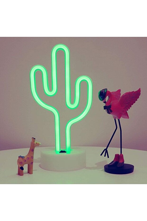 XiuWoo Cactus Neon Signs Light for Wall Decor Green