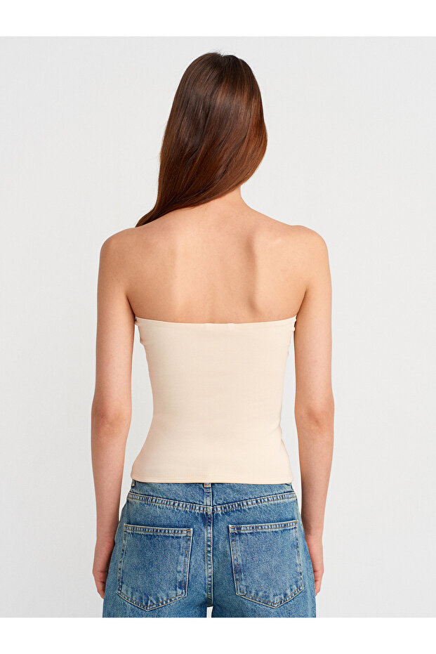 21103 Straplez Top-Taş - 2