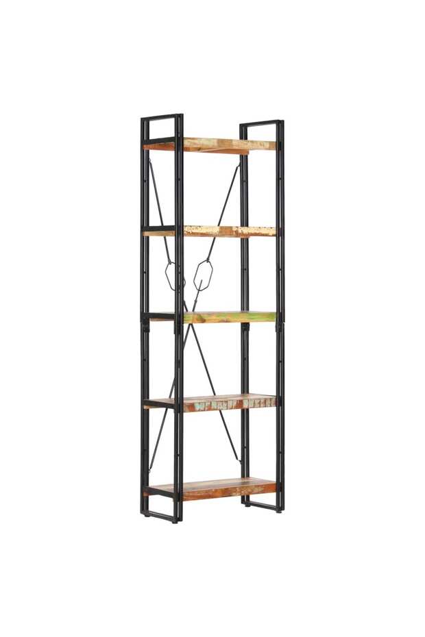 5-Tier Bookcase 60x30x180 cm Solid Reclaimed Wood
