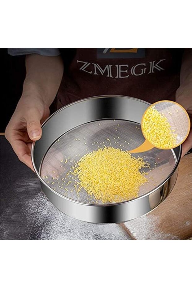 Set of 6 Stainless Steel Flour Sieves – Fine Mesh Baking Sifters, Various Sizes from 5.6" to 10.6" - 7
