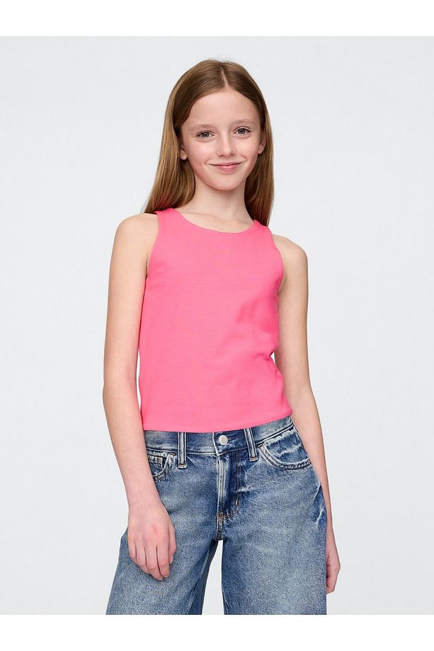Kız Çocuk Pembe Crop Atlet - 1