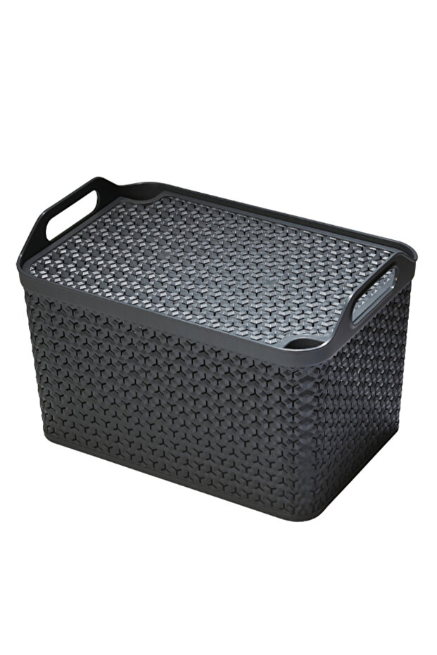 Urban Rectangular Store Basket with Lid Large - 1