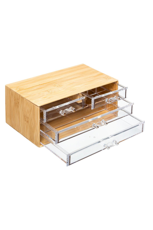 صندوق مجوهرات سيلينا المستطيل ذو الأربعة أدراج - 3