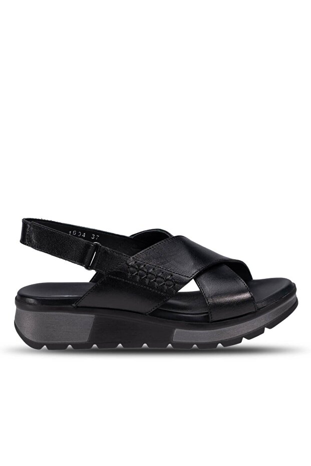 Mayon-G Women's Leather Sandals Black