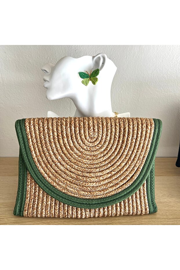 Hasır Clutch Çanta