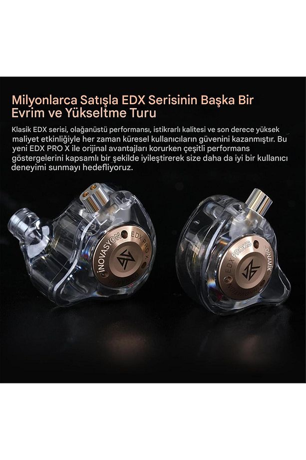 KZ EDX PRO X 1DD 10mm Kulak Içi Kulaklık Mikrofonlu ve Type C Dönüştücü Kablo - 2
