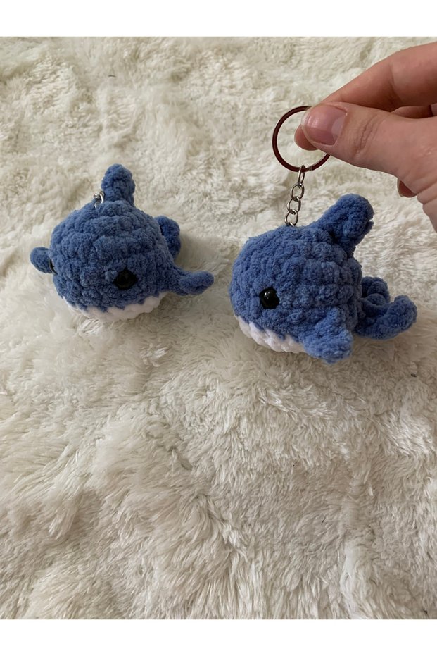 Knitting Whale Keychain / Bag Ornament