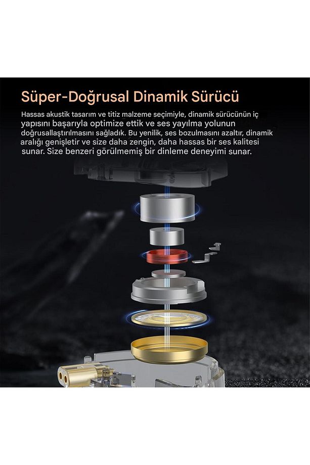 KZ EDX PRO X 1DD 10mm Kulak Içi Kulaklık Mikrofonlu ve Type C Dönüştücü Kablo - 5