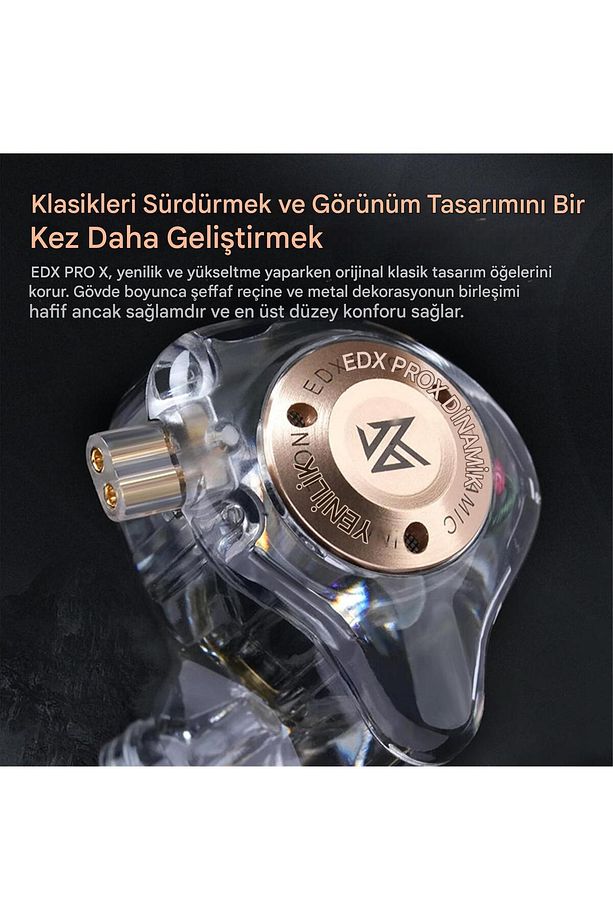 KZ EDX PRO X 1DD 10mm Kulak Içi Kulaklık Mikrofonlu ve Type C Dönüştücü Kablo - 7