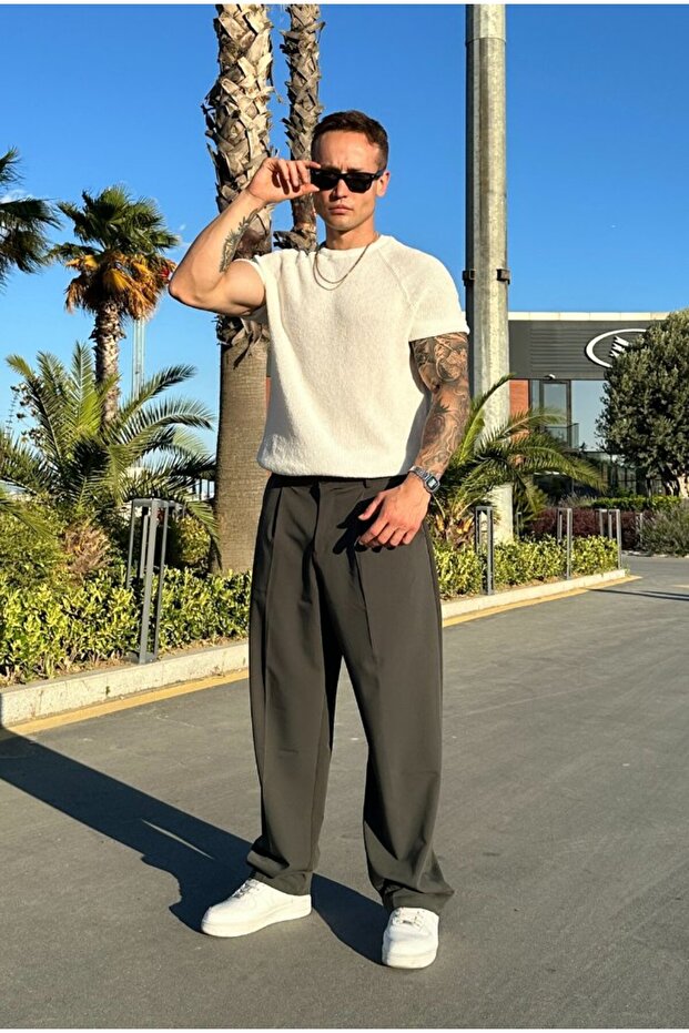 Premium Basic Oversize Kumaş Pantolon - 5