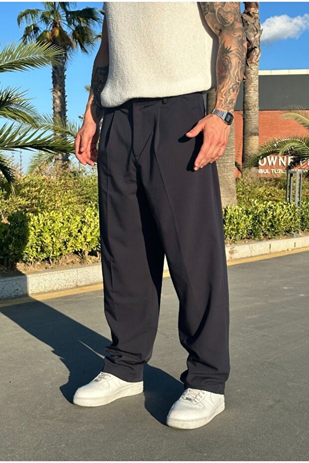 Premium Basic Oversize Kumaş Pantolon - 2