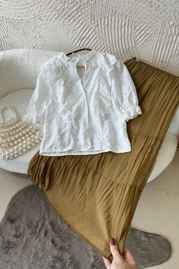 Maya Beyaz Gömlek - 5