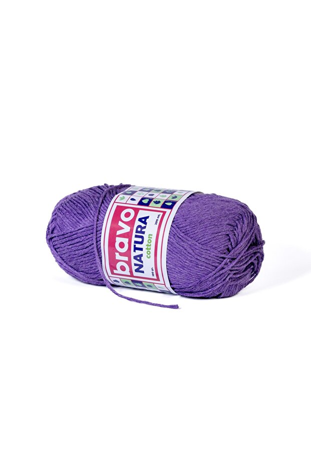 Natura 100% Cotton Yarn 100 Grams 200 Meters (Color Code: 504) Plum