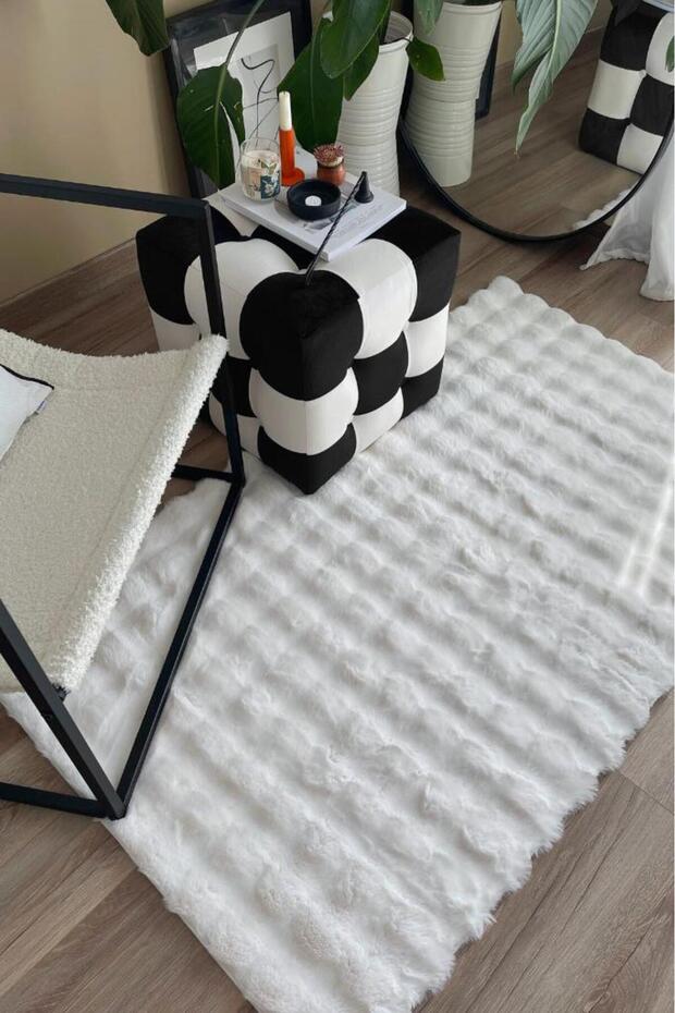 Molecule Kabartmalı Peluş Halı - 3