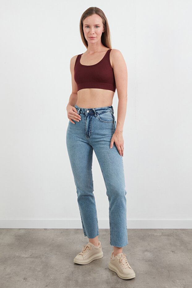 Basic Fitilli Modal Crop Büstiyer - 2