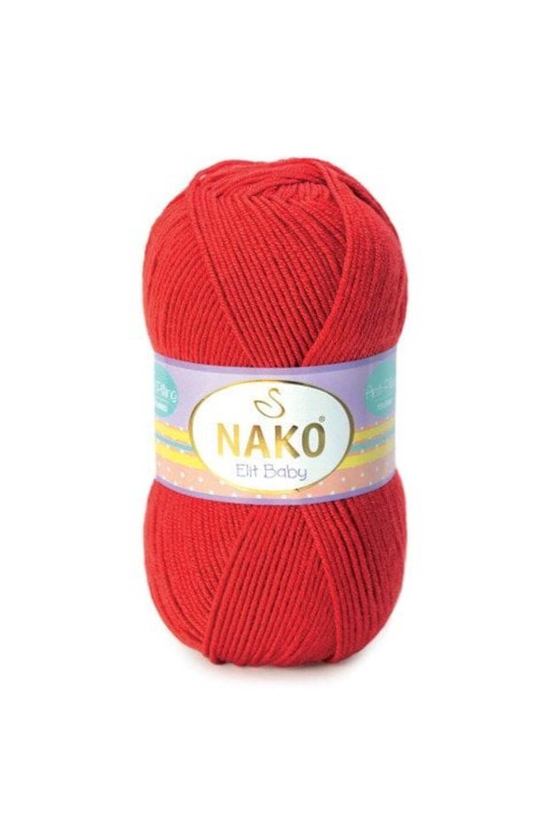 5Pcs Elite Baby Anti-Pilling Hand Knitting Yarn Baby Wool Anti-Pilling Baby Wool 207 Flame Red