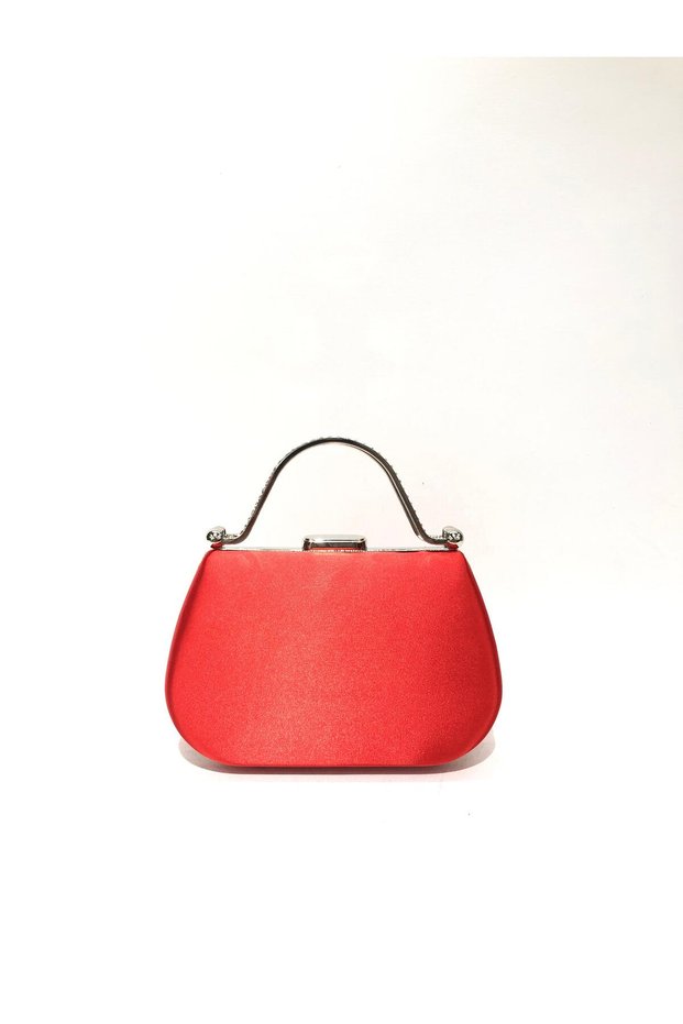 Red Color Handheld Accessory Evening Dress Clutch Portfolio Wedding Engagement Henna Women's Evening Bag (with Strap)