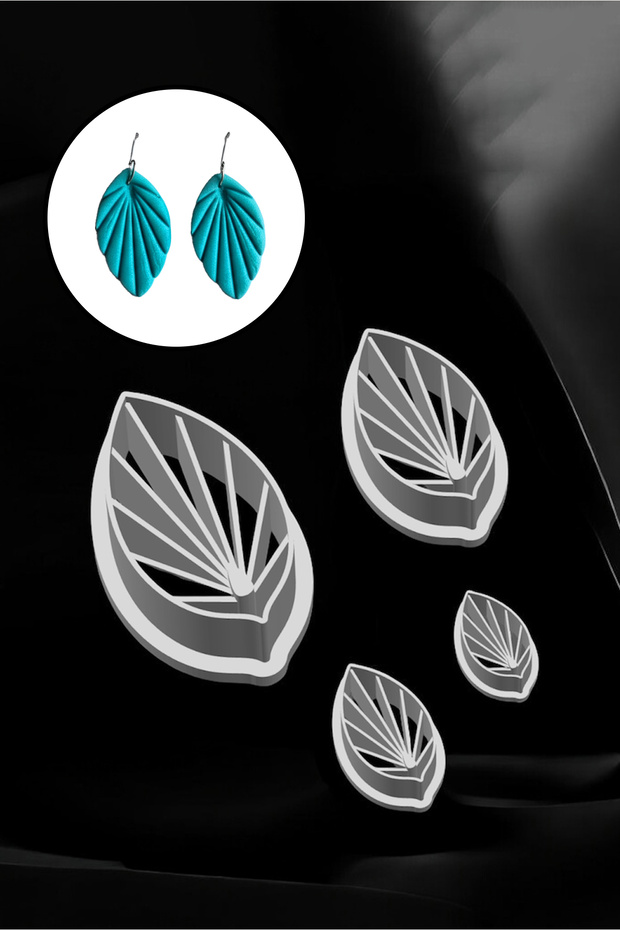 مجموعة قوالب أوراق مكونة من 4 قطع - 1