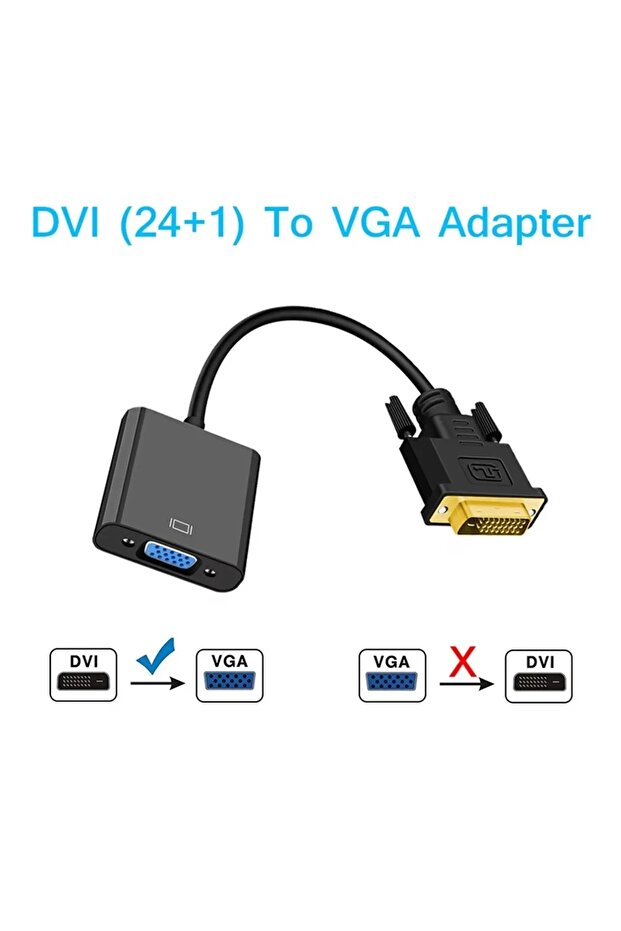 Dvi to Vga 24+1 Dvi-d Dijital - Vga Dönüştürücü Dvi İn - Vga Out - 1