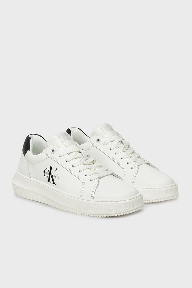 Logolu Deri Sneaker Ayakkabı YW0YW0187201W AYAKKABI YW0YW01872 01W - 2