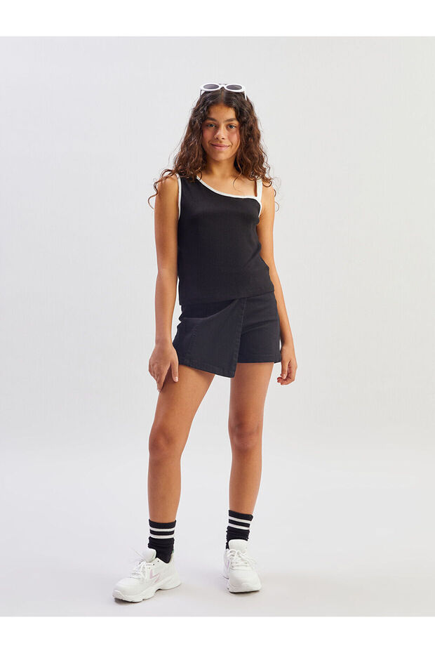 Trending Products from Freezen Store |   Asymmetrical Neckline Girl's Crop Tank Top - 3