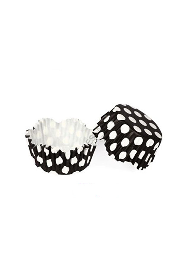 Pet Capsule 65*38 mm - Black and White Polka Dot (100 Pieces)