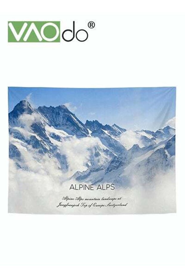 Snow Mountain Tapestry Short Plush Simple Home Decoration Wall Hanging Natural Scenery