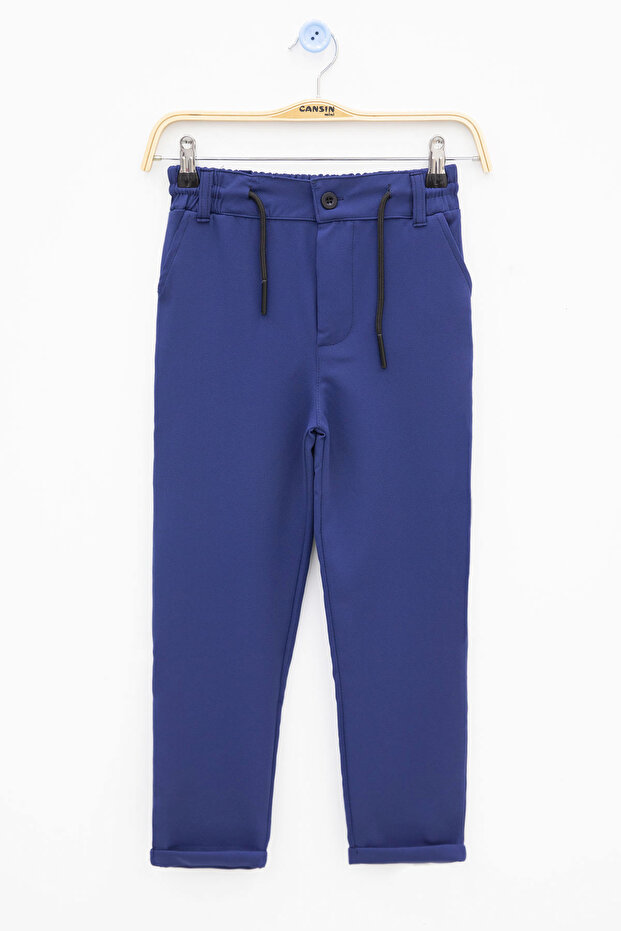 Boy's Double Leg Navy Blue Fabric Trousers 21141