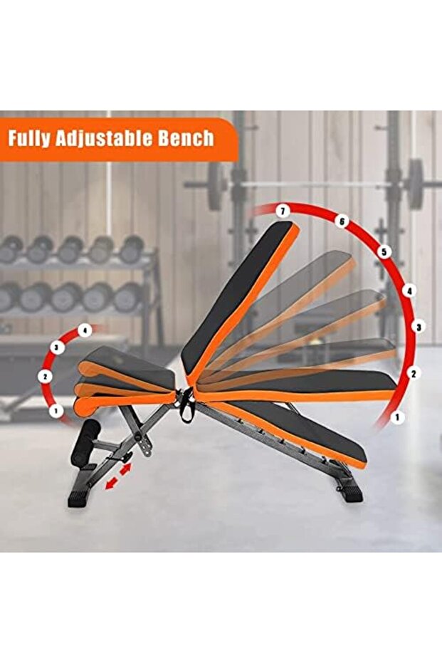 SKY LAND Exercise Bench | Foldable & Multi-Function Adjustable Weight Bench for Home Gym | Ergonomic - 6