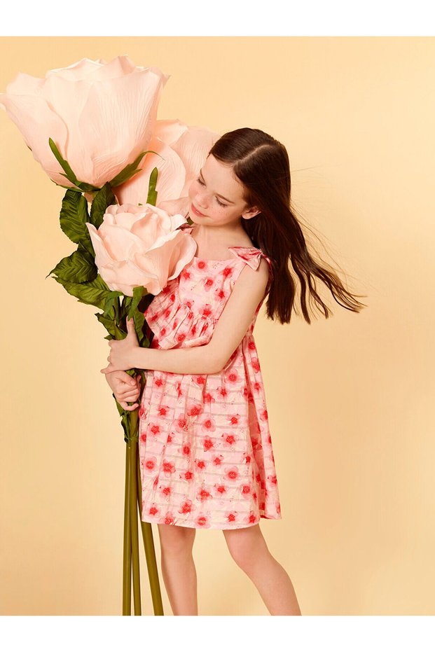 Lcw Kids Crew Neck Girls Krinkle Dress (S5)