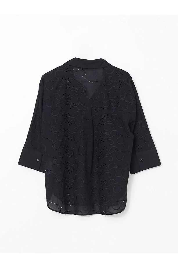 LCW Vision Ajurlu Oversize Kadın Gömlek (S5) - 6